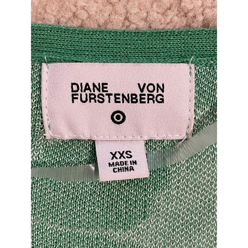 Diane Von Furstenberg DVF Target Womens XXS Ginkgo Kelly Green Wrap Dress Tunic - Picture 5 of 8